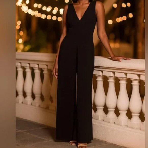 Yumi Kim Perfect Black Jumpsuit L EUC - Picture 2 of 13